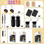 2 Sets Baby Shower Prizes for Men with Kettle Ruler Pen Cooling Towel Tool Kit Bottle Opener Cardboard Hemp Rope Plastic Bag for Baby Shower Game Winners Men Bachelor Party - Image 2