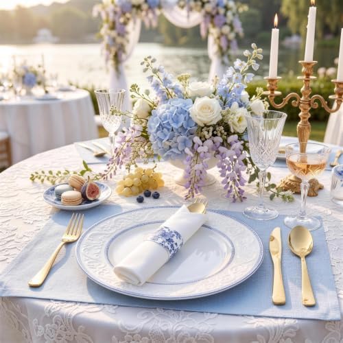 Supernal 60 Pack Pre Rolled Gold Plastic Silverware Set for Wedding Party - Image 4