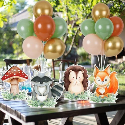 12 Sets Woodland Baby Shower Balloon Stand Kit for Table Safari Baby Shower Centerpiece Decorations with Balloon for Gender Reveal Birthday Party Photo Props Supplies - Image 5