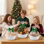 TranRantic 8 Pcs Woven Gift Baskets with Wrap and Ribbons - Image 6