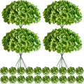100 Pcs Faux Deep Green Hydrangea Artificial Flowers Bulk, Fake Silk Hydrangea Flowers Heads with Stems for Wedding Decorations Garden Party Baby Shower Porch Home Decor Table Centerpieces by Cherica