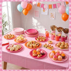 Mimorou 354 Pcs Pink and Orange Party Supplies Sunset Tableware set - Image 2