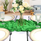 12 Pack 10Ft Green Cheesecloth Table Runner 23 x 120 Inch - Image 4