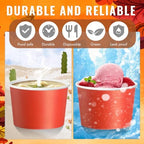 Jingmore 180 Pcs Paper Ice Cream Cups 9oz Disposable, Fall Color - Image 6