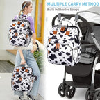 KABAQOO Diaper Bag Backpack with Detachable Changing Station, Large Capacity Baby Diaper Bags for Boys & Girls, Baby Registry Search Stuff & Shower Gifts, Newborn Essentials Must Haves, Cow - Image 6