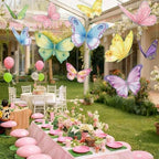 18 Pcs Large Butterfly Party Decor 3D Watercolor Paper Hanging by Unknown
