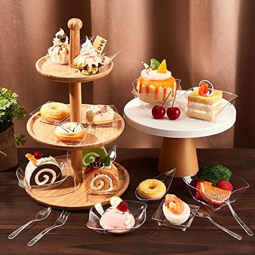 Tessco for you 800 Pcs Mini Appetizer Plates Classic Style Clear - Image 5