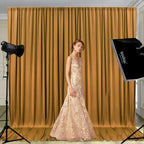 10 x 7 Feet Brown Backdrop Curtain for Partie, Background Curtains for Photoshoot, Birthday, Wedding, Halloween, Thanksgiving, Christmas Day, New Year Party Decorations 5Ft x 7Ft, 2 Panels - Image 5