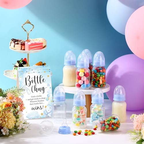 TrelaCo 20 Pcs Bottle Chug Game, Elephant Theme Baby Shower Favors, Blue - Image 4
