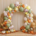Dusty Green Orange Balloon Garland, Double Stuffed Sage Nude Blush Mauve Lemon Gold Balloon Arch Kits for Baby Shower Birthday Bridal Wedding Fall Party Decorations by Pinbra