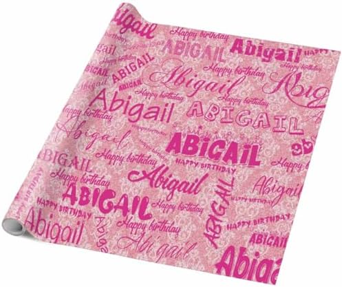 AOFUN Wrapping Paper Roll with Printed Name Valentine Gift Wrapping Paper Wrapping Paper Birthday Custom Gift Tissue Paper Personalized Name Heart 5 Rolls 58" x 23" - Image 5