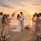 7.2 Ft Round Balloon Arch Stand Gold Backdrop Frame for Wedding, Birthday, Baby Shower, Graduation, Party Decoration-Heavy Duty Steel with Carry Bag-JC HUMMINGBIRD - Image 2