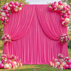 20x10ft Hot Pink Backdrop Curtains for Wedding Parties Wrinkle Free Fuchsia Curtains Photo Backdrop Drapes for Photography Birthday Baby Shower Soft Fabric Party Backgournd for Photoshoot by Partisky