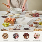 Pack of 10 Bakery Boxes with Window (7.87" x 5.9" x 1.37") - Ideal for Cookie with Window, Pastry and Small Charcuterie, White Leather - Image 5