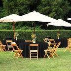 sancua Black Round Tablecloth 90 Inch Fit 30-72 Inch Tables, 8 Pack - Image 3