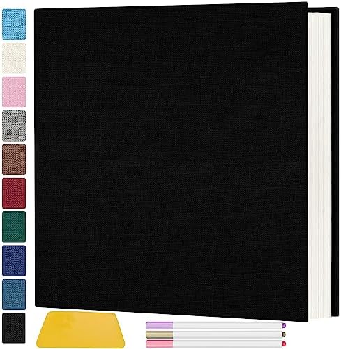 Zesthouse Photo Album Self Adhesive Pages, 60 Pages Magnetic Scrapbook Albums with Sticky Page, Photos Album Holds 8x10 & 5X7 & 4x6 & 6x8 & 3x5, Large Picture Book Ideal Gift for Family Wedding Baby by Zesthouse