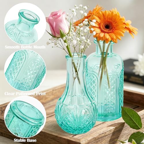 Glass Bud Vases in Bulk Small Mini Colorful Colored Vase for Flowers 40pc - Image 5