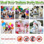 Purple Balloon and Balloon Pump Electric, 60 Pcs Metallic Chrome Pearl Macaron Light Purple Balloon and Portable 600W Air Pump with 2 Nozzles for Birthday Wedding Baby Shower Princess Party Decoration - Image 5