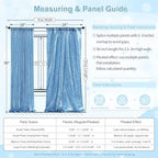 Birthday Backdrop Curtain Baby Blue Shimmer Sequin Backdrop Drapes 6x8FT - Image 4