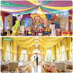 4 Panels 5ft(W) x 20ft(L) Yellow Ceiling Drapes for Wedding Parties - Image 5