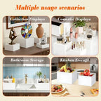 7PCS Buffet Risers Acrylic,10" to 4" Large White Display Stand for Dessert - Image 4