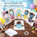 8 Set Games for Baby Shower Feed Me Shower Favors Activities with 8 Pcs Kt Boards and 8 Pcs Eye Patches for Funny Gender Reveal Christmas Bridal Party Decorations Supplies Activities Play - Image 4