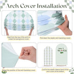 Mindsoft 2 Pcs New to the Club Backdrop Arch Cover, Green - Image 7