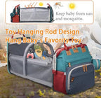 Astro alan Baby Diaper Bag with Changing Station, Waterproof Diaper Bag Backpack for Moms Dads with USB Charging Port, Baby Shower Gifts, Large Capacity diaper backpack,Red-Green-Blue - Image 2