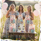 Geyoga 24 Pcs Party Clear Favor Bags with Handles, Wildflower - Image 6