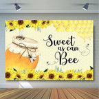 Avezano Sweet As Can Bee Baby Shower Backdrop Honeycomb Bee Baby Shower Decorations Photography Background Bumble Bee Shower Bee-Day Party Photoshoot (8x6ft) - Image 4