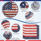 Funnymoom 452 Pcs 4th of July Party Supplies for 50 Guests, Memorial Day Patriotic Paper Plates Napkins Cups Tablecloth Cutlery Straw White Red Blue Tableware for 250th Aniversary Party Decoration - Image 3