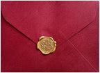 Envelopes 30 Linen Patterned Kraft Paper Envelopes with Wax Seals for Invitations by Unknown