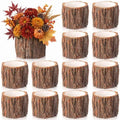 12 Pcs Wooden Vase for Centerpieces Wedding Flower, 4.7 Inch by RimCereal