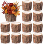 12 Pcs Wooden Vase for Centerpieces Wedding Flower, 4.7 Inch by RimCereal