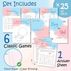 Woodamore Baby Gender Reveal Games For Guests - Fun Baby Bingo For Boy Or Girl Shower Games, Gender Reveal Decorations, Mommy Or Daddy, Old Wives Tales Gender Reveal Party Game (Pack of 2) - Image 2
