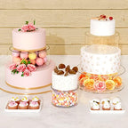 NPPLUS 2 Pcs Round Acrylic Cake Stand with Lid, Clear Fillable Cake Tier - Image 3
