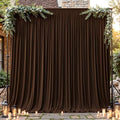 40ftx10ft Wrinkle Free Brown Backdrop Curtain - 10 Feet Photography Backdrop Drapes, Silky Polyester Back Drop Cloth for Wedding Baby Shower Balloon Arch Background by Unknown
