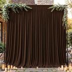40ftx10ft Wrinkle Free Brown Backdrop Curtain - 10 Feet Photography Backdrop Drapes, Silky Polyester Back Drop Cloth for Wedding Baby Shower Balloon Arch Background by Unknown