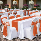 MDS® Pack of 125 Satin Chair Sashes for Wedding & Events – Brunt Orange - Image 6