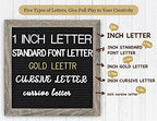 Double Sided Felt Letter Board with Letters - Pre Cut & Sorted 725 letters with Stand, Cursive Style Letters, Big Letters, Plastic Organizer, Tabletop Display, Rustic Farmhouse Wall Decor - Image 3