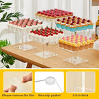 5 Tiered Dessert Table Display Set Buffet Riser Clear Acrylic Dessert - Image 3