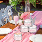 MTLEE 24 Pcs Baby Shower Candle, Snowflakes, Pink, 1.2 oz - Image 5