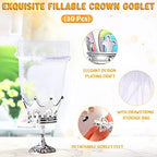 30 Pcs Silver Fillable Crown Goblet with Pouch for Candy Box Container Wedding Party Favor Decorative Candy Storage Container Decoration for Chocolate Cake Dessert for Birthday Baby Shower - Image 2