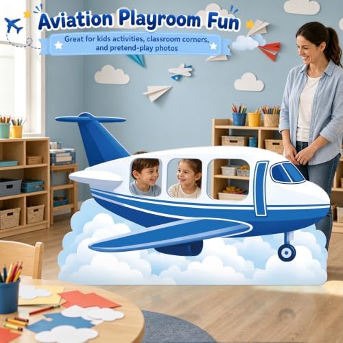 4.1 ft Airplane Corrugated Plastic Standee Cutout Photo Prop - Image 6