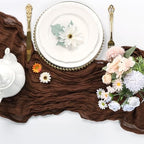 6 Pack Brown Cheesecloth Table Runner 10Ft 23 x 120 Inch - Image 5