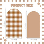 Tegeme 2 Set Gingham Arch Backdrop Cover 7.2ft 6.6ft Arch Cover, Khaki - Image 2