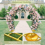 EMART Round Backdrop Stand 8FT Gold Balloon Arch Stand Metal Circle Arch - Image 4