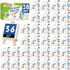 ESRICH 36 Set Mini Canvas Painting Kit, 3x3in Mini Paint Set by ESRICH