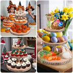 GrnVibe Cupcake Stand Rustic 3 Tier Dessert Stands Wood Cupcake Holder - Image 6