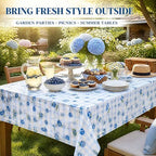 Pyrrhiax 8pcs Blueberry Tablecloth,Rectangular Disposable Table Cover for Dining Room Kitchen/Blueberry Baby Shower Decorations, Waterproof Plastic Table Cover 54”X 108” - Image 6